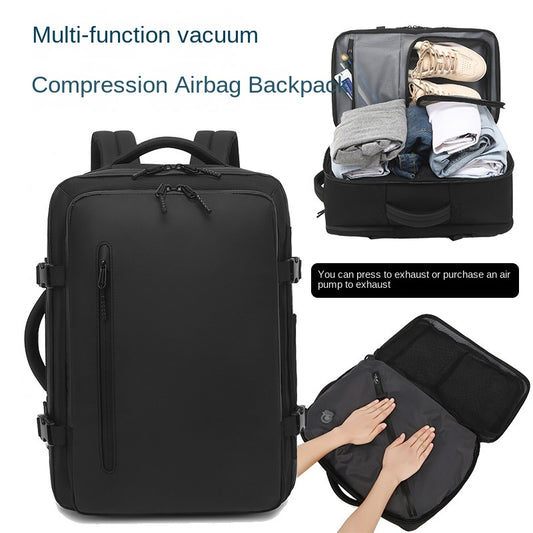 Vacuum Compression Travel Backpack with Air Pump – Expandable Carry-On