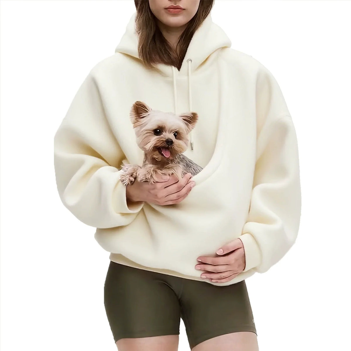 Pet Carrier Hoodie with Kangaroo Pouch – Cosy Dog & Cat Sweatshirt
