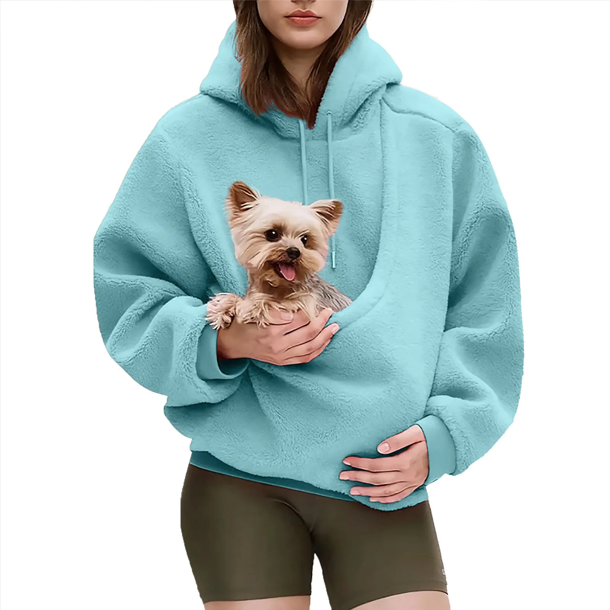 Pet Carrier Hoodie with Kangaroo Pouch – Cosy Dog & Cat Sweatshirt