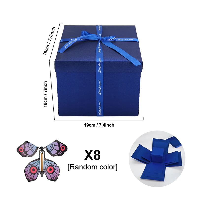 DIY Explosion Gift Box with Flying Butterflies – Surprise Photo Box for Birthdays & Valentine’s Day