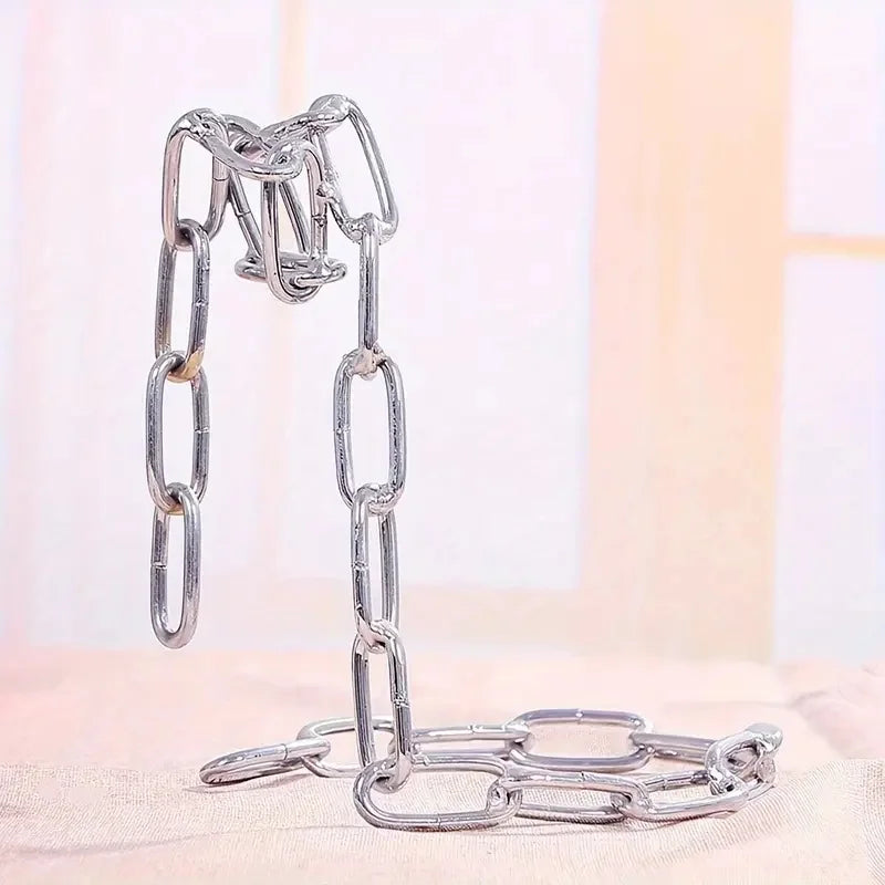 Floating Iron Chain Wine Bottle Holder – Decorative Whisky & Wine Display Stand