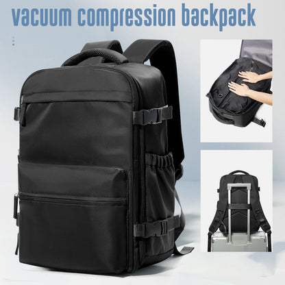 Vacuum Compression Travel Backpack with Air Pump – Expandable Carry-On Bag