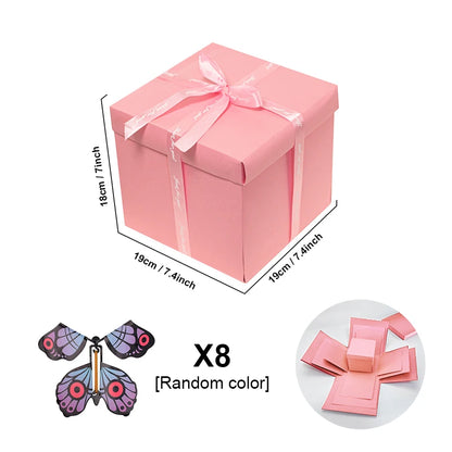 DIY Explosion Gift Box with Flying Butterflies – Surprise Photo Box for Birthdays & Valentine’s Day
