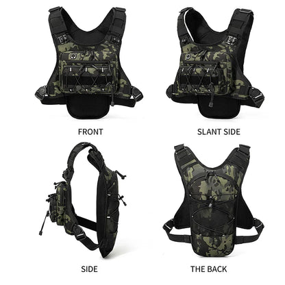Tactical Chest Rig Backpack – Reflective Hydration Vest for Running, Cycling & Hiking