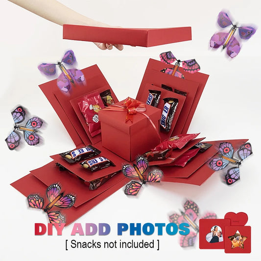 DIY Explosion Gift Box with Flying Butterflies – Surprise Photo Box for Birthdays & Valentine’s Day