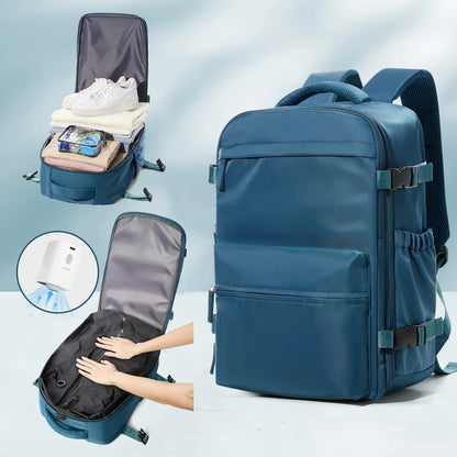 Vacuum Compression Travel Backpack with Air Pump – Expandable Carry-On Bag