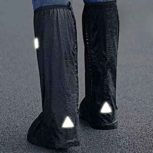 Reusable Waterproof Motorcycle Shoe Covers – Non-Slip Rain Boot Protectors