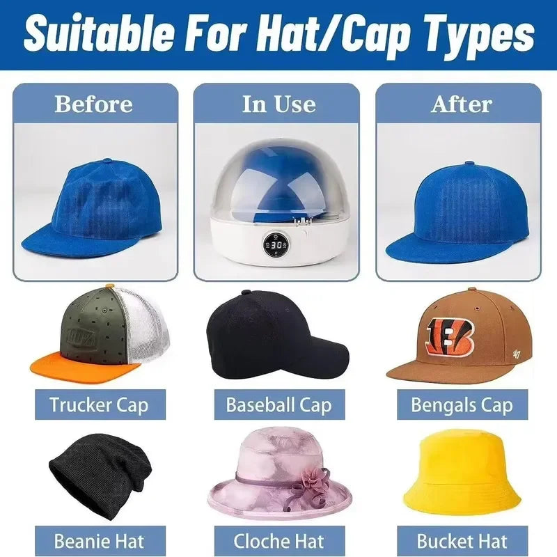 Multifunctional Hat & Wig Steamer – 360° Steam Care Machine