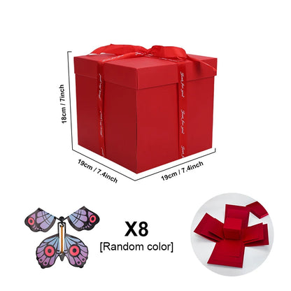 DIY Explosion Gift Box with Flying Butterflies – Surprise Photo Box for Birthdays & Valentine’s Day