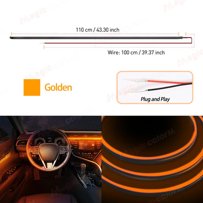 110cm Flexible Car Interior LED Ambient Light Strip – Cuttable EL Wire Trim