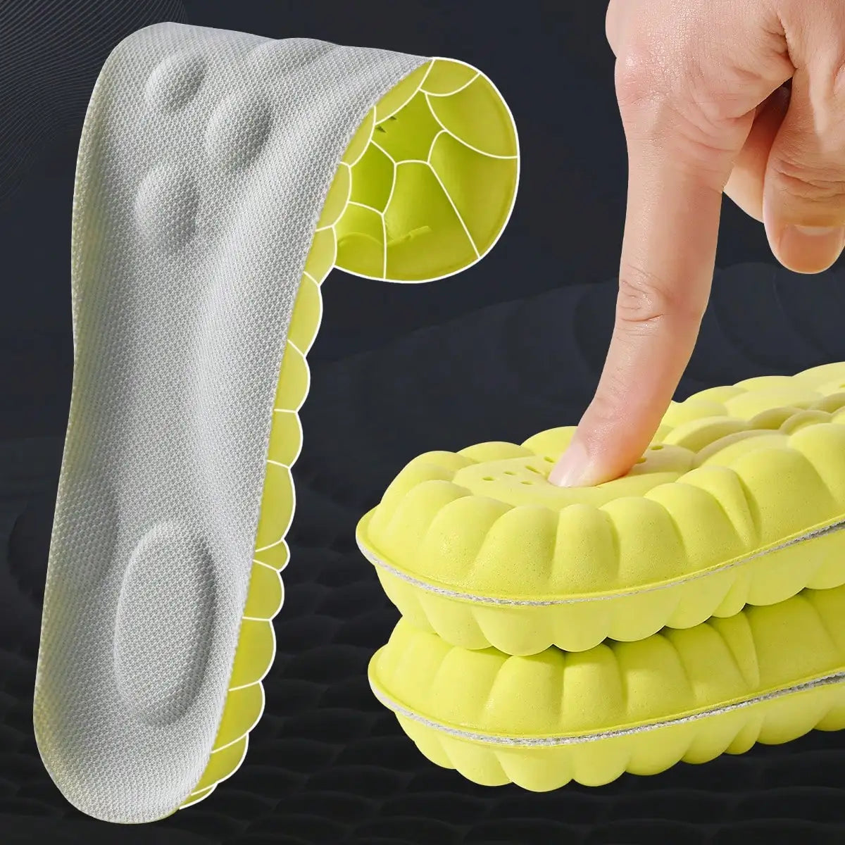 Latex Sport Insoles with Arch Support – Shock Absorbing Cushioned Shoe Inserts