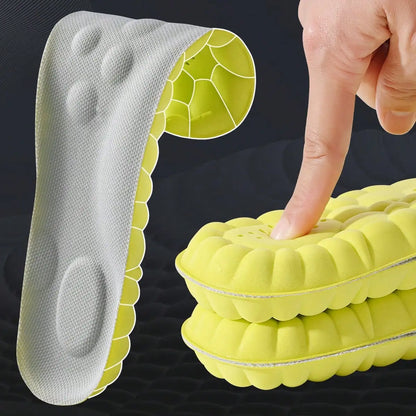 Latex Sport Insoles with Arch Support – Shock Absorbing Cushioned Shoe Inserts