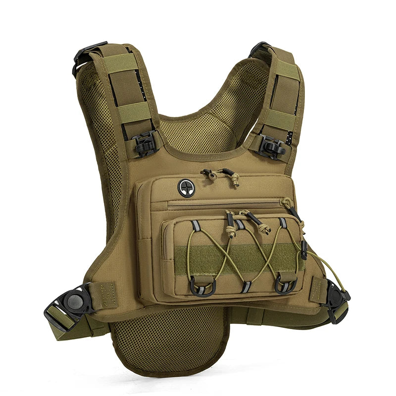 Tactical Chest Rig Backpack – Reflective Hydration Vest for Running, Cycling & Hiking