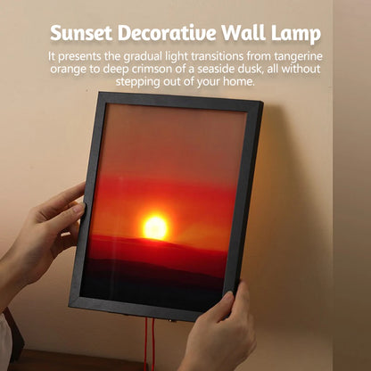 Kinetic Sunrise Sunset Wall Light – Adjustable Ambient Night Lamp for Bedroom & Living Room
