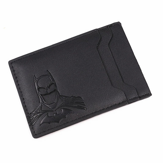 Batman-Inspired Slim Leather ID Wallet – Superhero Card Holder for Men