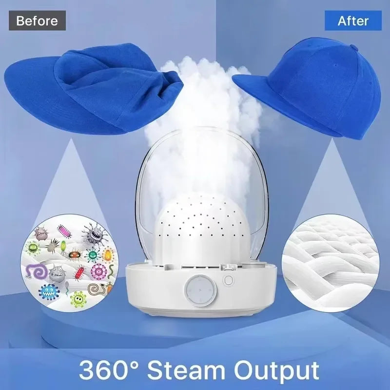 Multifunctional Hat & Wig Steamer – 360° Steam Care Machine