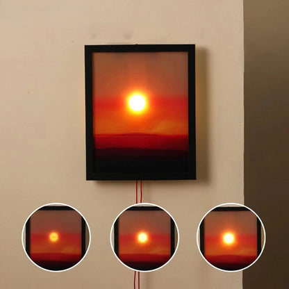 Kinetic Sunrise Sunset Wall Light – Adjustable Ambient Night Lamp for Bedroom & Living Room