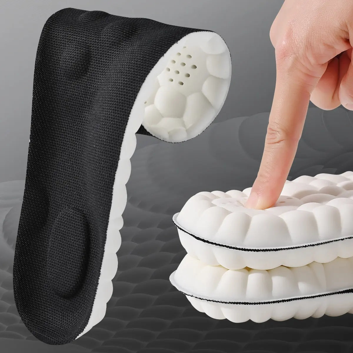 Latex Sport Insoles with Arch Support – Shock Absorbing Cushioned Shoe Inserts