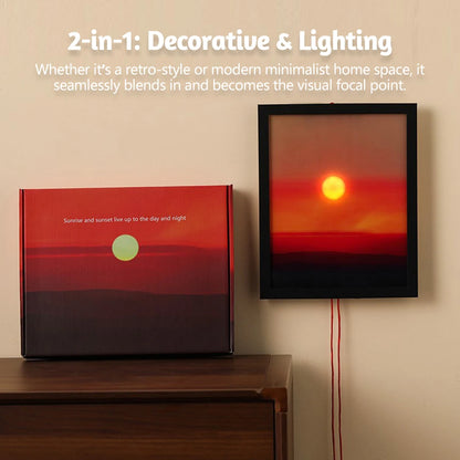 Kinetic Sunrise Sunset Wall Light – Adjustable Ambient Night Lamp for Bedroom & Living Room