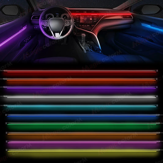 110cm Flexible Car Interior LED Ambient Light Strip – Cuttable EL Wire Trim