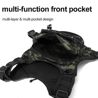 Tactical Chest Rig Backpack – Reflective Hydration Vest for Running, Cycling & Hiking