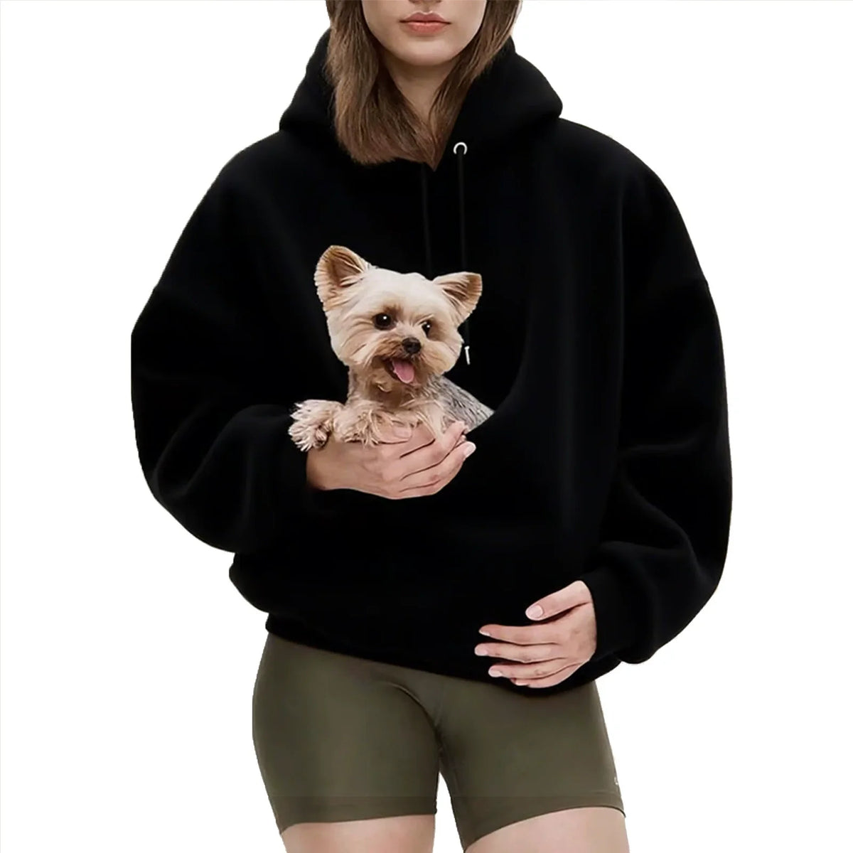 Pet Carrier Hoodie with Kangaroo Pouch – Cosy Dog & Cat Sweatshirt